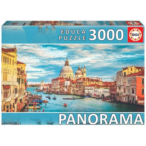 Włochy, Widok na Wielki Kanał w Wenecji, 3000el. (Panorama)  - Sklep Art Puzzle